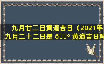 九月廿二日黄道吉日（2021年九月二十二日是 🌺 黄道吉日吗）